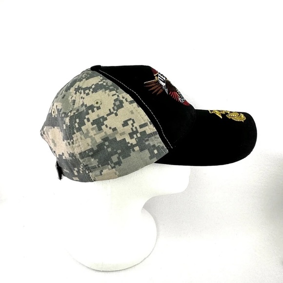 USMC Marine Corps Never Accept Defeat Camouflage Baseball Hat - Made in USA - Picture 3 of 7